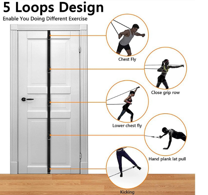 Portable Door Strap for Home Fitness Multi-point Anchor