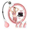 Silent Infinity Smart Hoops with Counter 22"-44" Weighted Exercise Hoola Equipment with Sweat Belt and Cooling towel