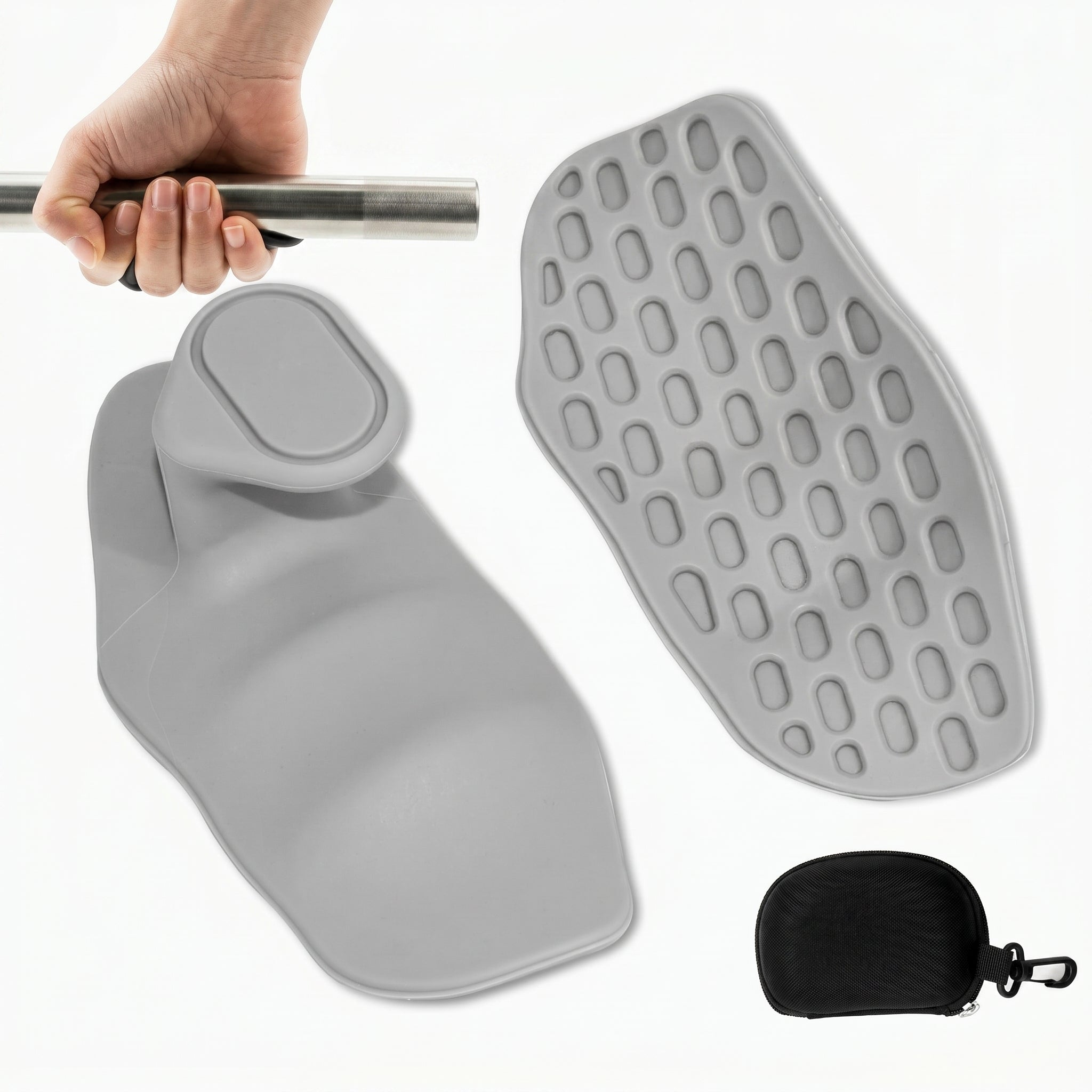 Gray Adjustable hand grip strengthener for forearm and grip training