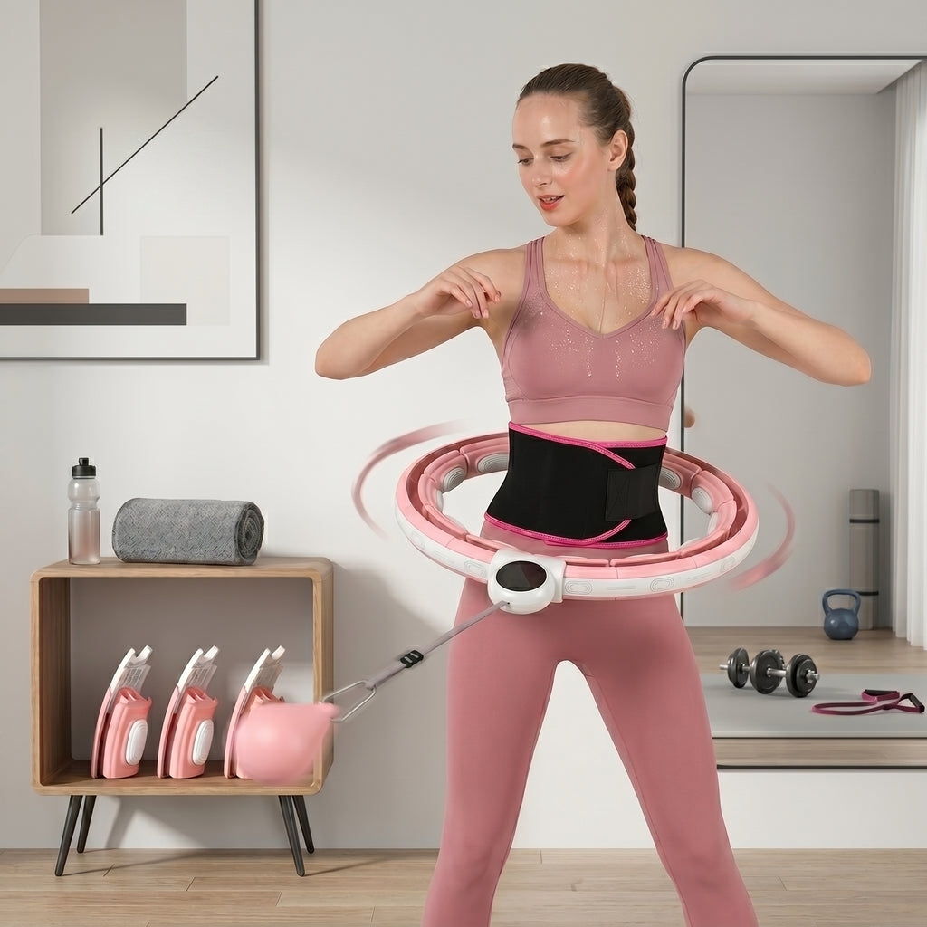 Home fitness weighted hula hoop with digital counter
