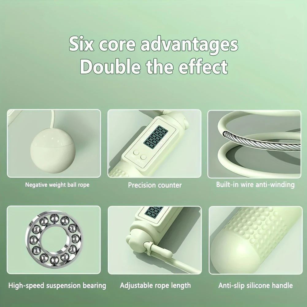2-in-1 Digital Counting Jump Rope