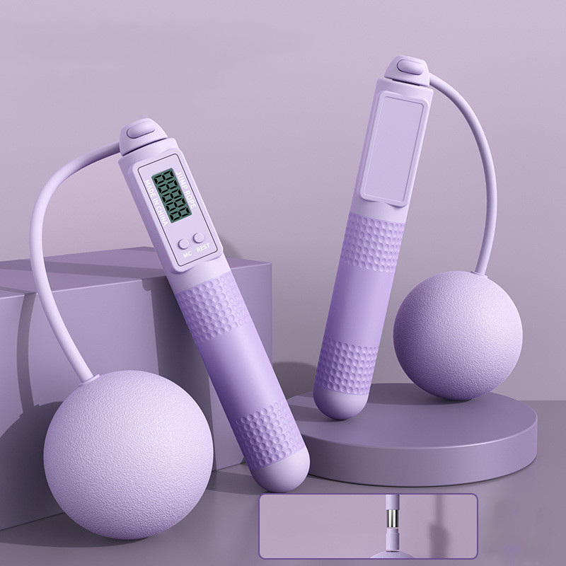 Portable digital jump rope for home gym exercises